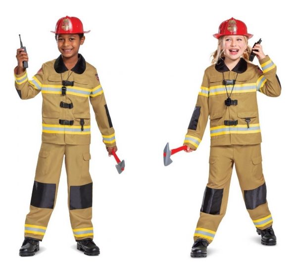 DISFRAZ BOMBERO PARA NIÑO Y NIÑA TALLA 5 AÑOS