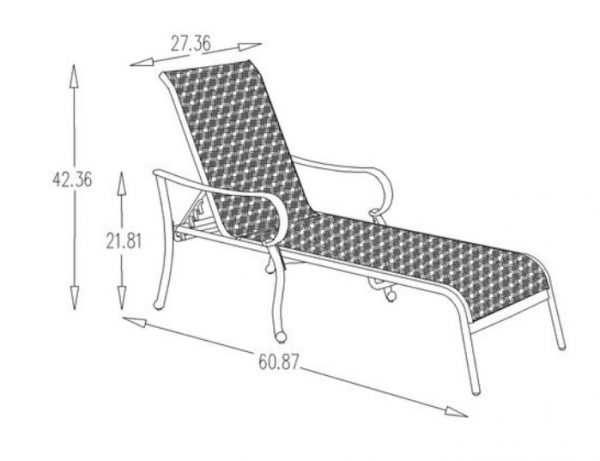 Silla larga de exterior