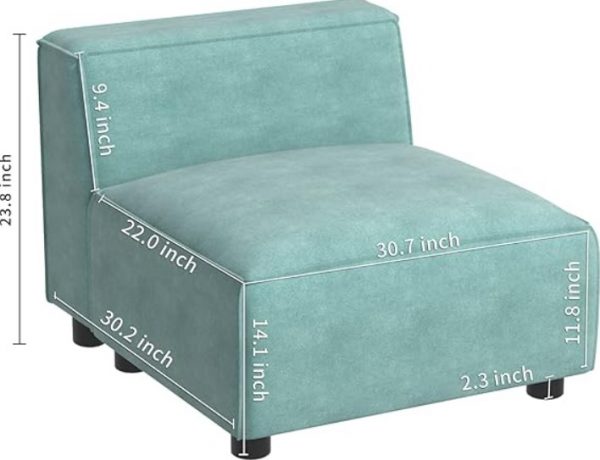 Sofa sin brazos tela suave LLAPUIL
