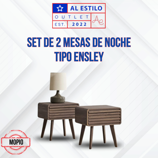 Set de 2 mesas de noche tipo Ensley MOPIO