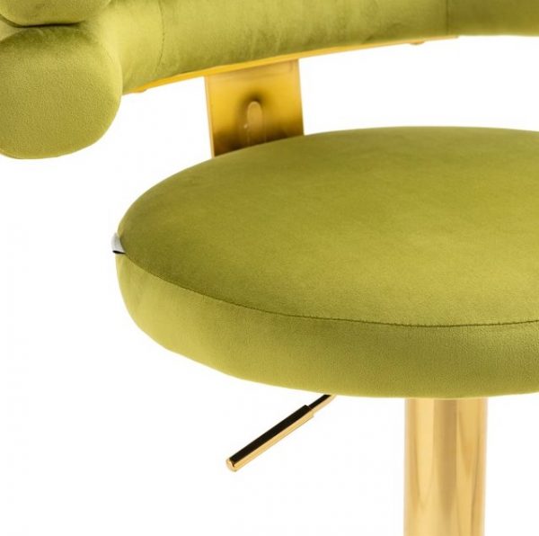 Taburete de terciopelo verde con dorado ARTICSCORPION