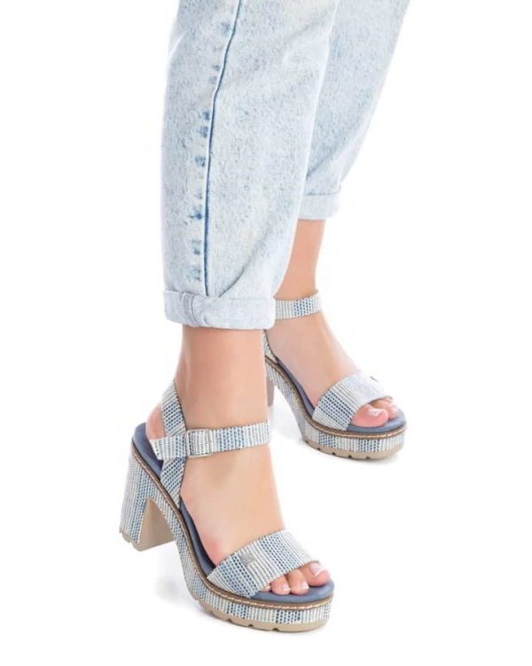 Sandalias con Plataforma Color Jeans Marca Refresh RF170651