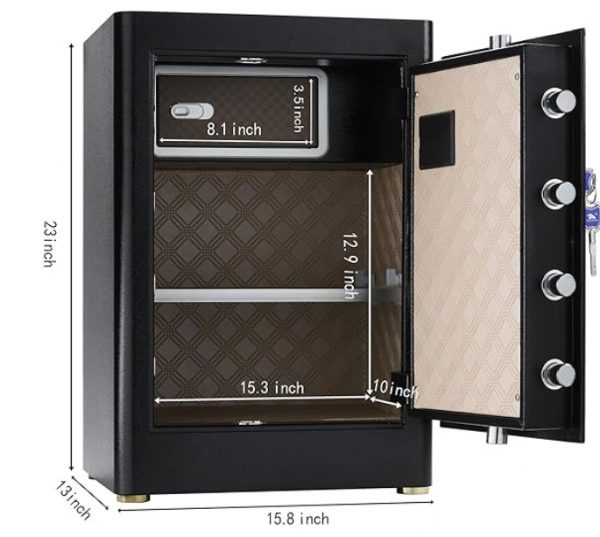 Caja de seguridad TIGERKING latón antiguo