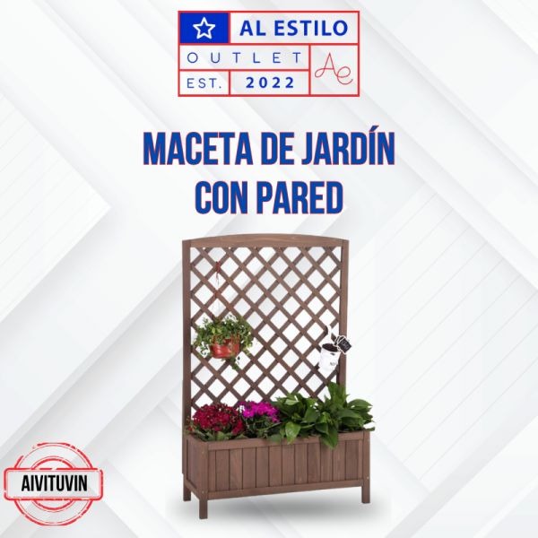 Maceta de jardín con pared AIVITUVIN