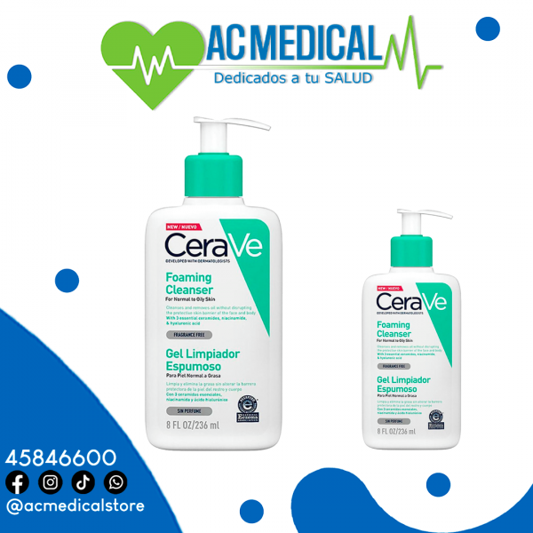 CERAVE GEL LIMPIADOR ESPUMOSO 236ml