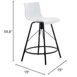 Set de 4 taburetes 30 pulgadas ANJOE blanco
