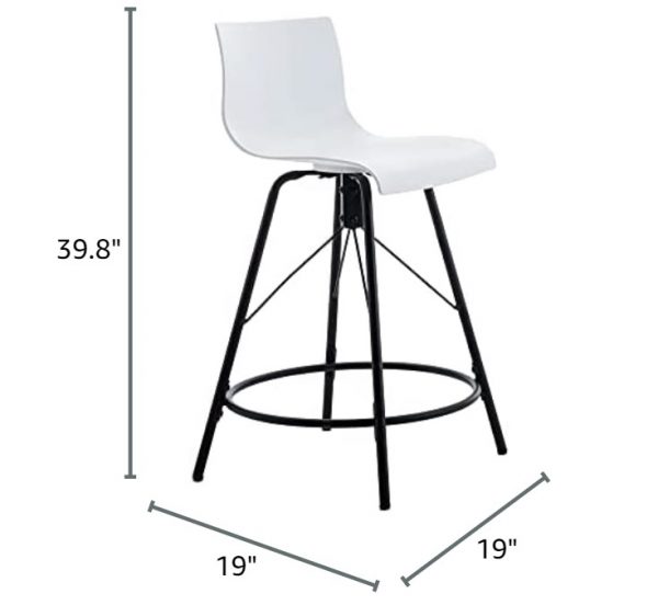 Set de 4 taburetes 30 pulgadas ANJOE blanco