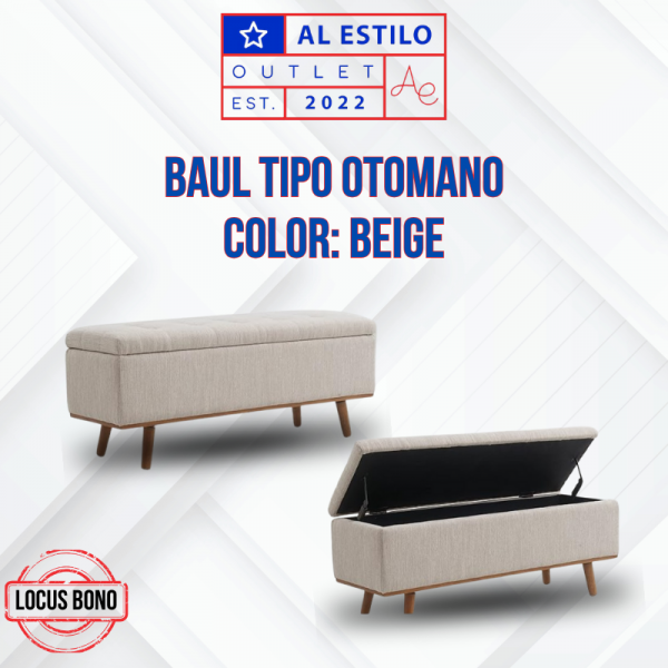 Baul tipo Otomano LOCUS BONO beige