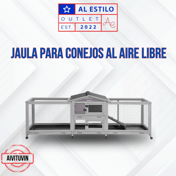 Jaula para conejos al aire libre AIVITUVIN