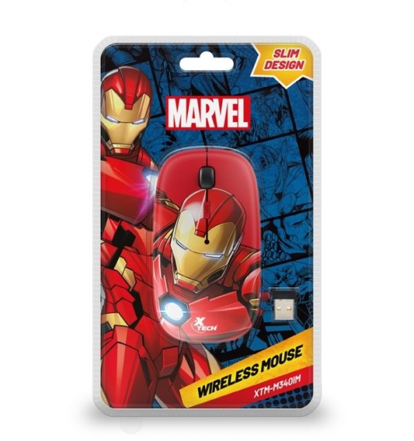 Xtech - XTM-M340IM - Mouse - 2.4 GHz - Wireless - Black / Bright red - Marvel Iron Man