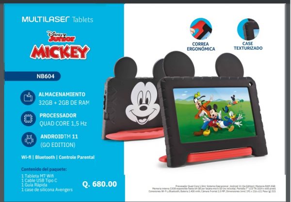 TABLET KIDS DE DISNEY PERSONAJES MICKEY