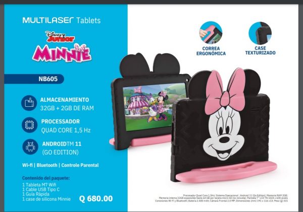 TABLET KIDS DE DISNEY PERSONAJES MINNIE