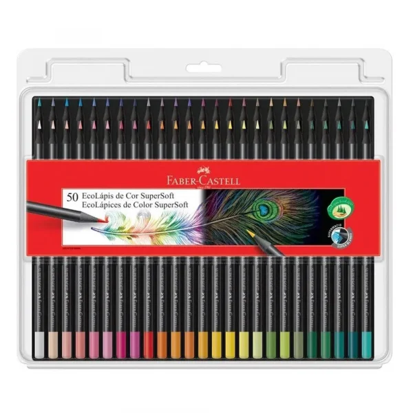 Crayón de madera Faber Castell Super Soft 50 colores
