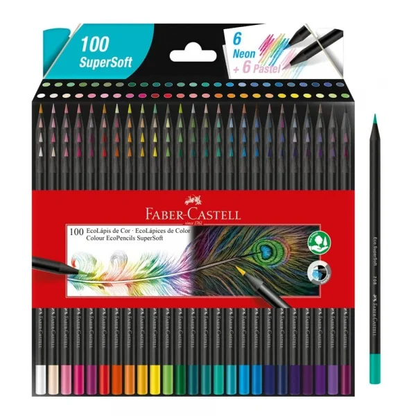 Crayones Faber Castell Super Soft 100 colores