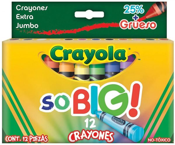 Crayones de Cera SoBig 12 Colores, Crayola