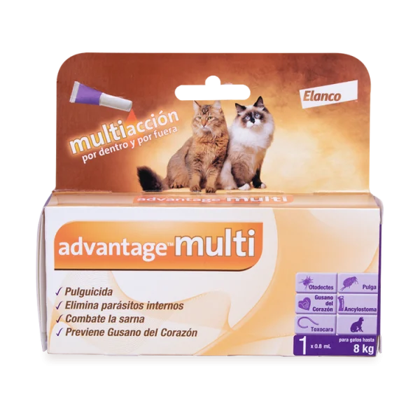 Advantage multi gatos hasta 4 Kgs 3 pipetas