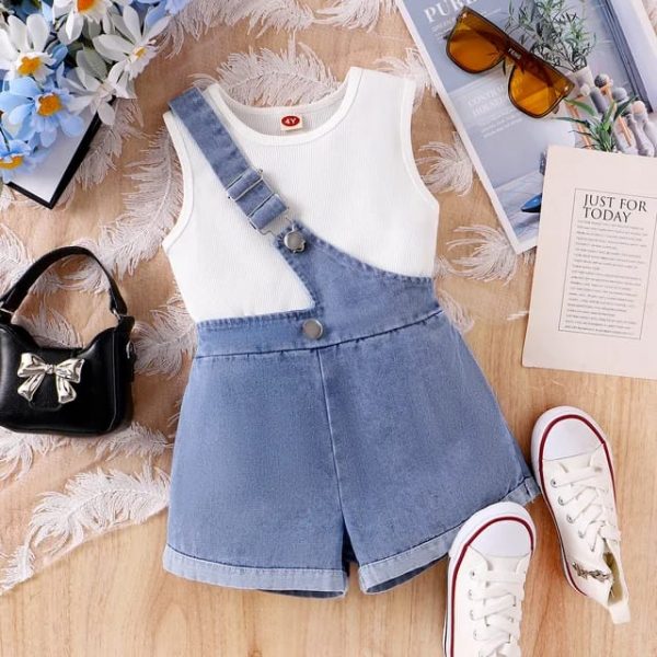 Traje de blusa y overol de lona