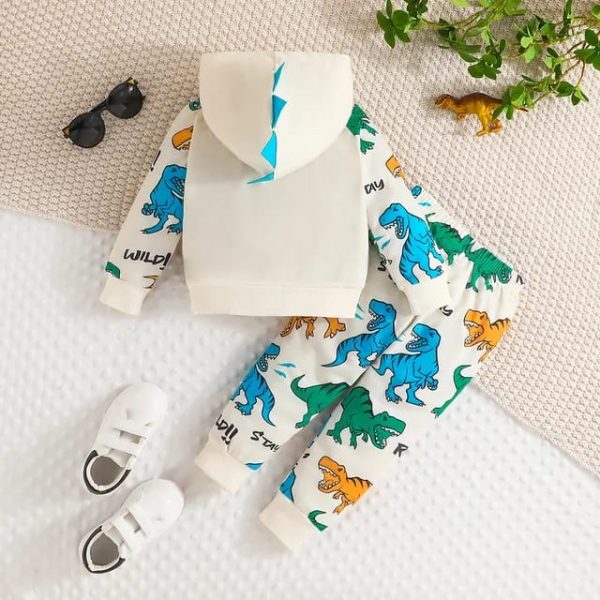 Traje de 2 piezas diseño de dinosaurios