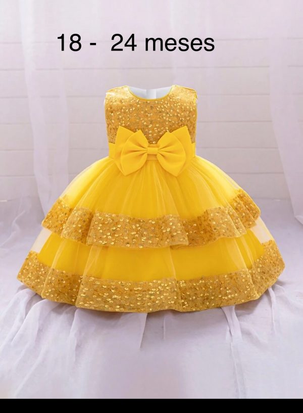 Vestido de niña color amarillo