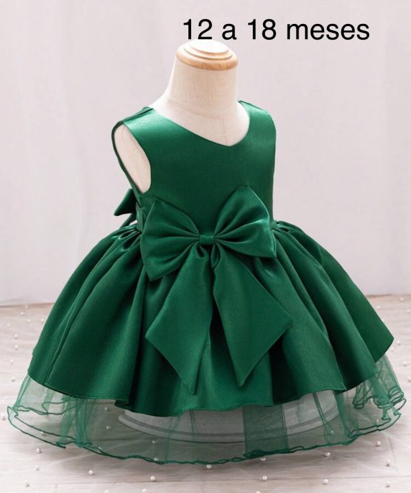 Vestido de niña color verde