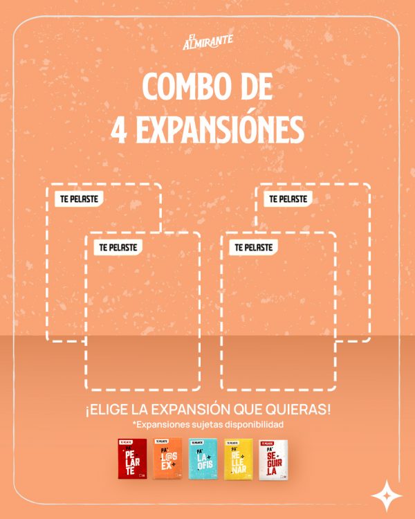 4 expansiones (incluye CUATRO expansiones: Pa Seguirla o Pa Pelarte o Pa La Ofis o Pa L@s Ex o Pa Rellenar)