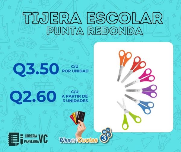 TIJERA ESCOLAR PUNTA REDONDA
