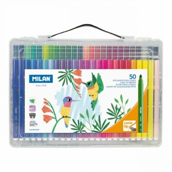 Set de Marcadores Punta Cónica 50 Colores