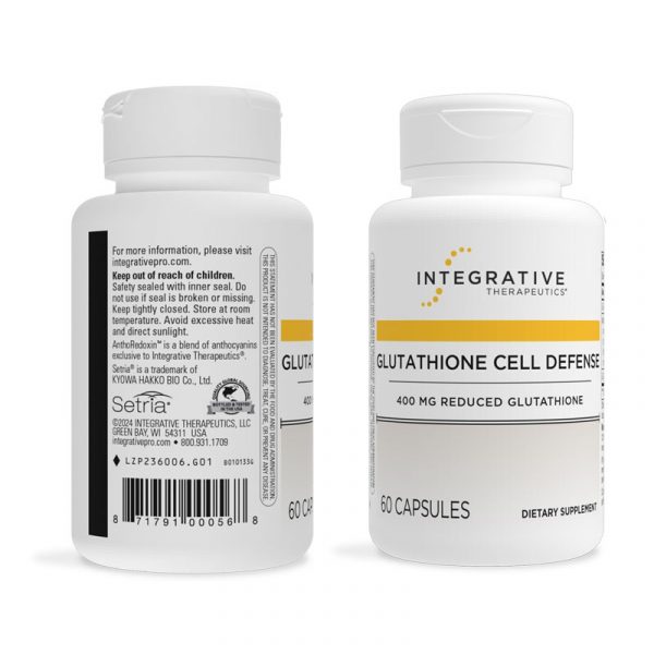 🛡️ Glutathione 400 mg Cell Defense ✨ Protección celular avanzada con glutatión, antocianinas y L-cisteína.