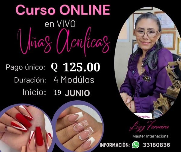 Curso Online Uñas Acrílicas Nocturno