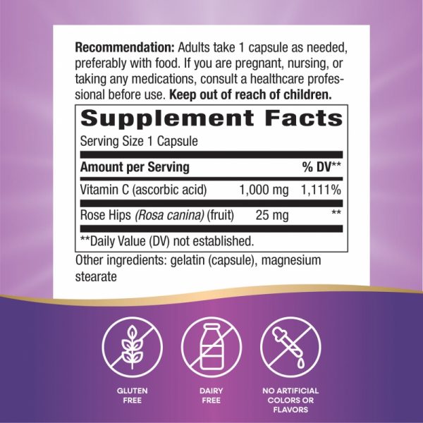 🧴 Vitamina C 1,000 mg con Rosa Mosqueta – Nature’s Way (100 cápsulas) ✨ Antioxidante esencial que refuerza defensas, promueve piel saludable y fortalece tu energía diaria.