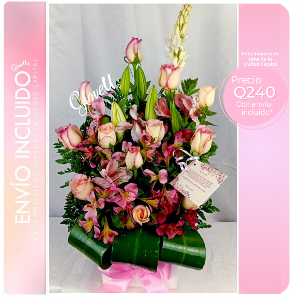 Rosas y lirio