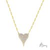 925 Silver Cadena Corazón Pavé