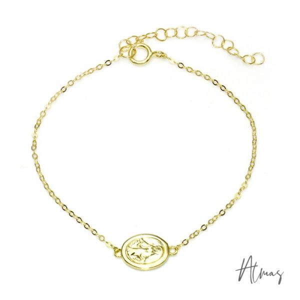 925 Silver Pulsera Medalla