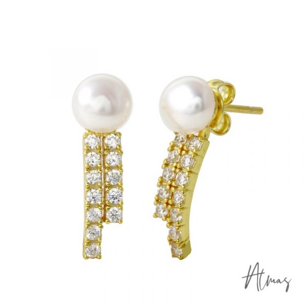 925 Silver Aretes Studs Perlas
