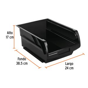 GAVETA APILABLE DE PLÁSTICO 39 X 24 X 17 CM, TRUPER