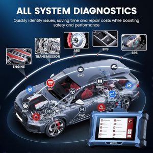 ANCEL DS200 All Systems OBD2 Escáner para ABS, SRS, diagnóstico de transmisión, 15+ servicios de restablecimiento, sangrado ABS, restablecimiento de aceite/EPB/BMS/SAS, reaprendizaje de caja