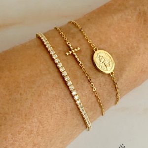 925 Silver Pulsera Medalla