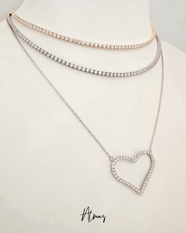 925 Silver Cadena Corazón