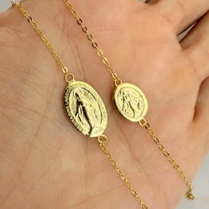 925 Silver Pulsera Medalla