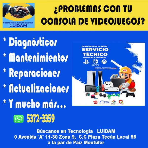 PROBLEMAS CON TU CONSOLA DE VIDEOJUEGOS?