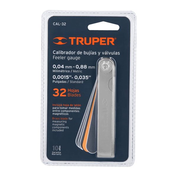Calibrador de 32 hojas std/mm, Truper