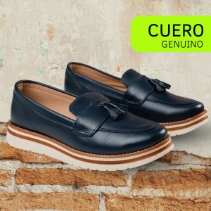 Mocasín Azul Casual con Antifaz