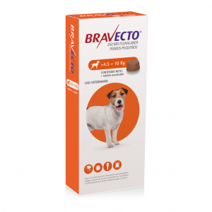 Bravecto 4.5 a 10 Kg Pastilla antipulgas, 12 semanas de proteccion