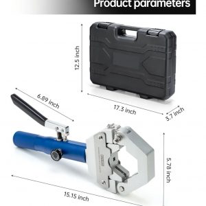 Crimpadora hidráulica de manguera de CA Hydra-Krimp 71500 Kit de crimpadora manual de manguera de A/C Kit de reparación de aire acondicionado Herramienta de prensado de manguera hidráulica