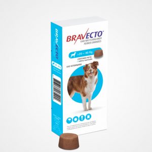 Bravecto 20 a 40 Kg Pastilla antipulgas, 12 semanas de proteccion