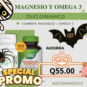 🧴 Omega 3 + Magnesio – Fórmula integral de apoyo cardiovascular y neuromuscular