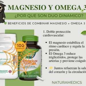 🧴 Omega 3 + Magnesio – Fórmula integral de apoyo cardiovascular y neuromuscular