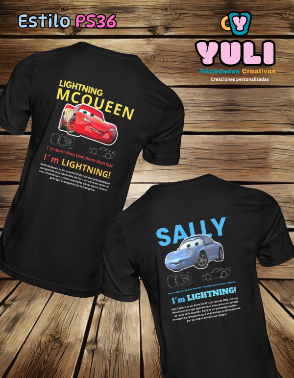 Duo de playeras de Mc Queen y Sally.
