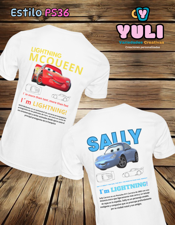 Duo de playeras de Mc Queen y Sally.