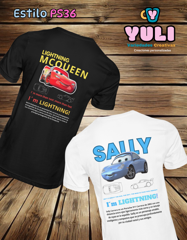 Duo de playeras de Mc Queen y Sally.